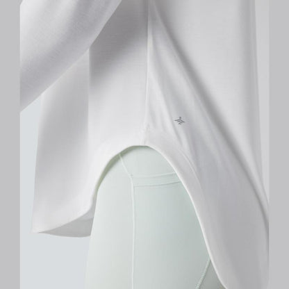 Halara One Shoulder Long Sleeve Thumb Hole Curved Hem High Low Quick Dry Yoga Sports Top-Built-In Bra